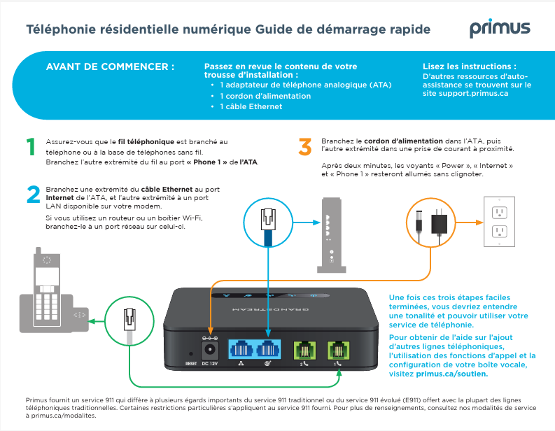 Guide d'installation pour l'ATA Grandstream